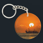 Nature Landscape Sunset with Boat-68465 Key Ring<br><div class="desc">Nature Landscape Sunset with Boat-68465</div>