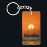 Nature Landscape Sunset with Boat-68465 Key Ring<br><div class="desc">Nature Landscape Sunset with Boat-68465</div>