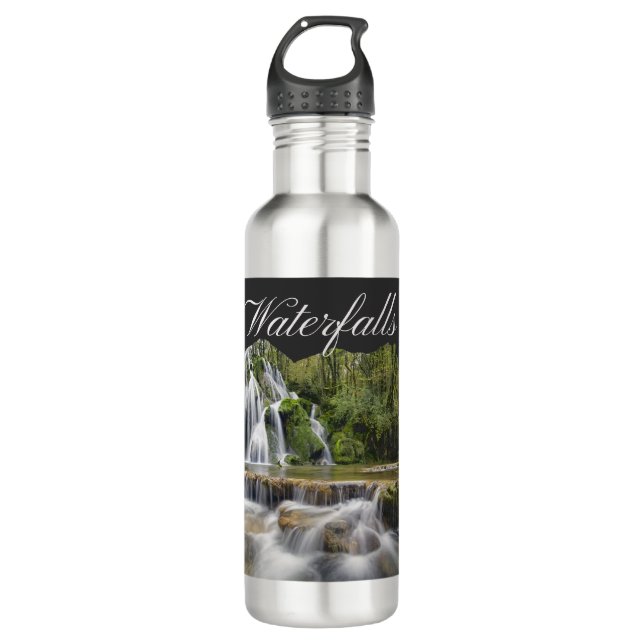  Nature Landscape Waterfalls 710 Ml Water Bottle (Front)