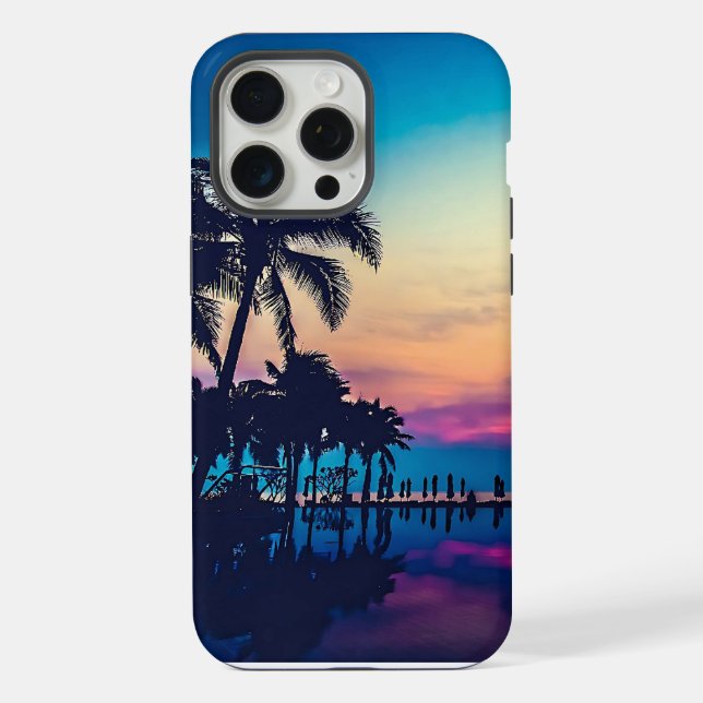 Nature Landscape with Pool Palm Trees-25925 iPhone Case (Back)