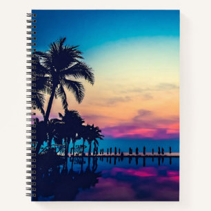 Nature Landscape with Pool Palm Trees-25925 Notebook