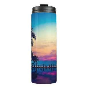 Nature Landscape with  Pool Palm Trees-25925 Thermal Tumbler