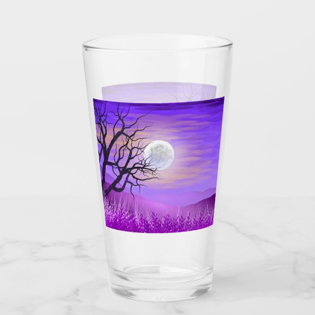 Nature Landscape with Purple Background Glass (Front)