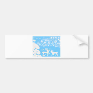 Nature  Landscapes  Seasons Winter Snowflake Deer Bumper Sticker