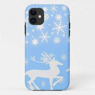 Nature Landscapes Seasons Winter Snowflake Deer iPhone 11 Case