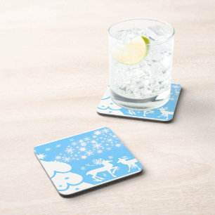 Nature  Landscapes  Seasons Winter Snowflake Deer Coaster
