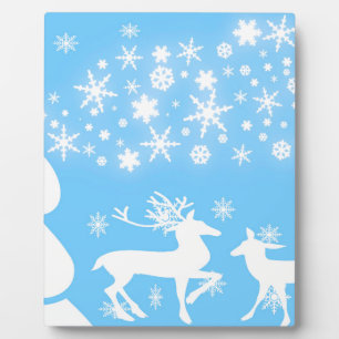 Nature  Landscapes  Seasons Winter Snowflake Deer Plaque