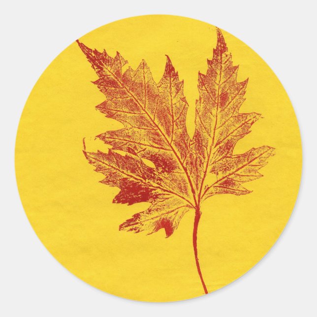 Nature leaf Prints Sticker (Front)