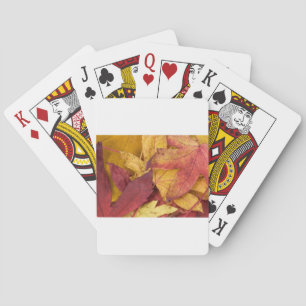 Nature Leaves Autumn Fall Tree Leaf Colourful Art Playing Cards