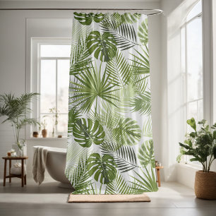 Nature leaves decorative eye-catching shower curtain