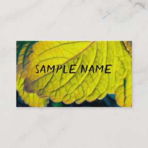 nature lime green leaves photography plants  business card