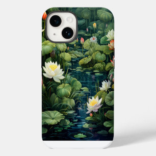 Nature Lotus Water Lily Pond Landscape iPhone 14 Case