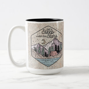 Nature Lover Beige Marble Ceramic Two-Tone Coffee Mug