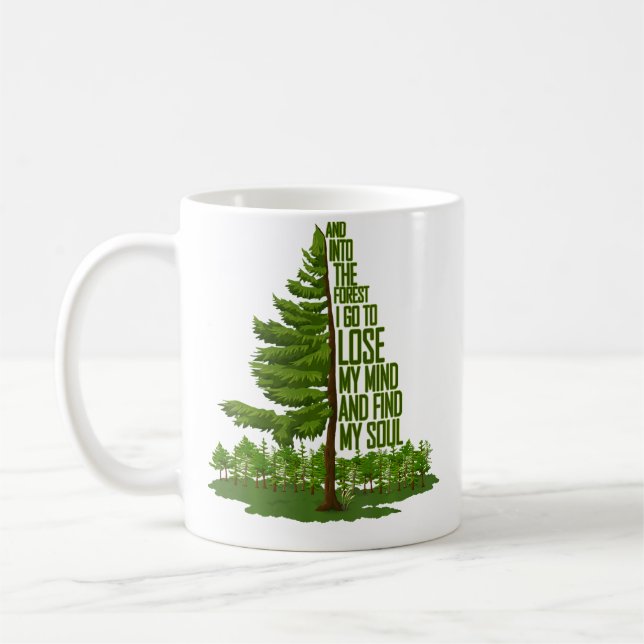 Nature Lover Camping Adventure And Into The Forest Coffee Mug (Left)