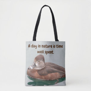 Nature Lover Female Lake Duck Photo Wild Bird Tote Bag