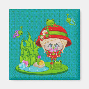 Nature Lover Frog Faery Magnet