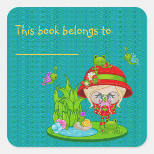 Nature Lover Frog Faery Square Sticker