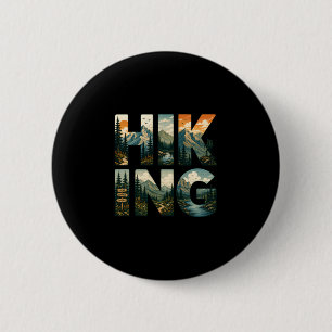 Nature lover hiking design mountain adventure 6 cm round badge