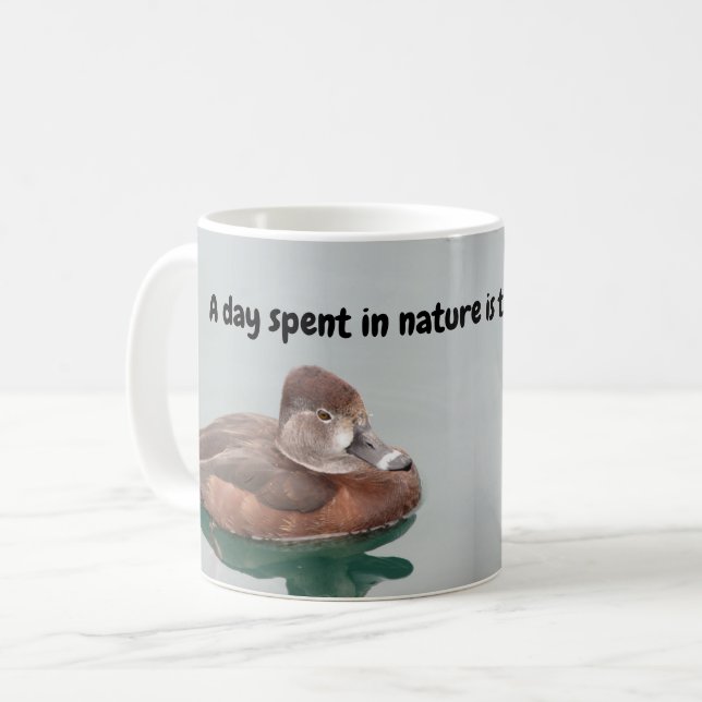 Nature Lover Ring-necked Duck Photo Water Bird Coffee Mug (Front Left)
