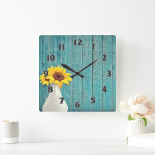 Nature lover square wall clock