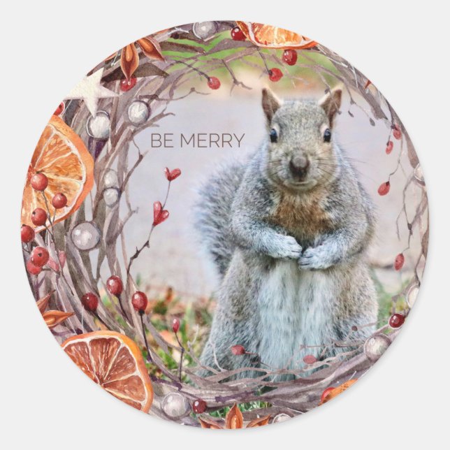 Nature Lovers Be Merry Holiday Stickers (Front)