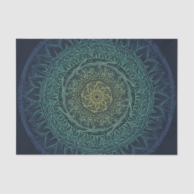 Nature Lovers Mandala Art Mandalas Design          Tissue Paper (Front)
