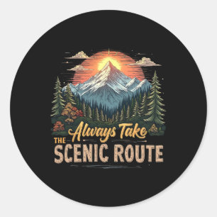 Nature Lovers Nature Wander Apparel Vintage Always Classic Round Sticker