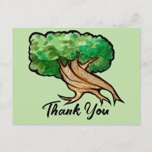 Nature Lovers Tree of Life Artwork Watercolor Postcard