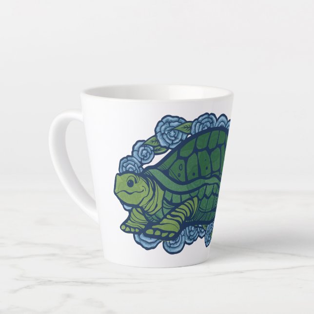Nature Lovers Turtle Art Turtles                   Latte Mug (Left Angle)