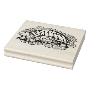 Nature Lovers Turtle Art Turtles Rubber Stamp