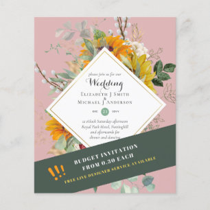 Nature Lovers Wedding Foral Greenery Rustic Boho Flyer