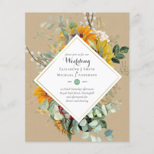 Nature Lovers Wedding Foral Greenery Rustic Boho Flyer
