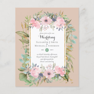 Nature Lovers Wedding Foral Greenery Rustic Boho Flyer