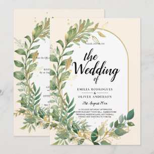 Nature Lovers Wedding Foral Greenery Rustic Boho Invitation
