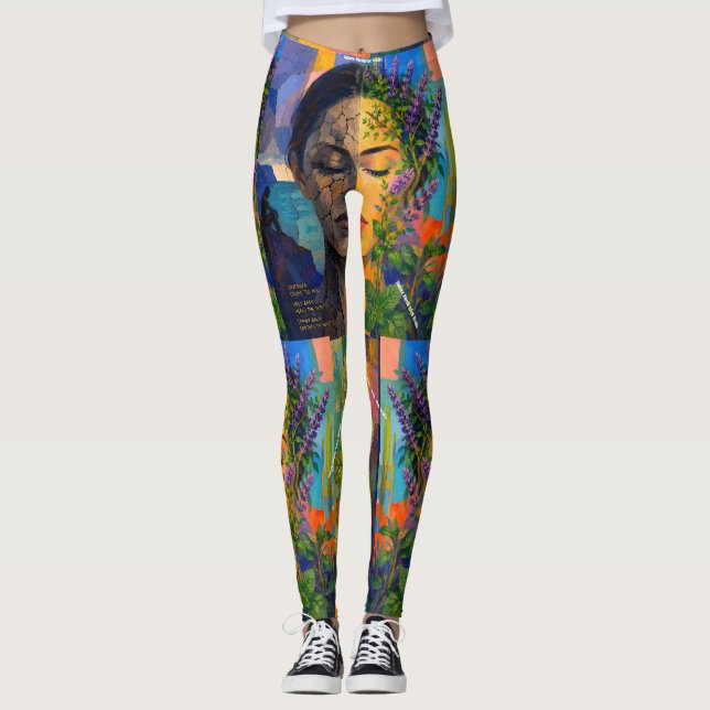 Nature Mends What Breaks  (With caption) Leggings (Front)