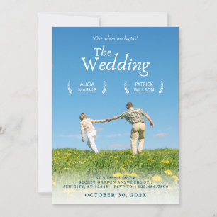 Nature Minimalist drama movie poster wedding photo Invitation