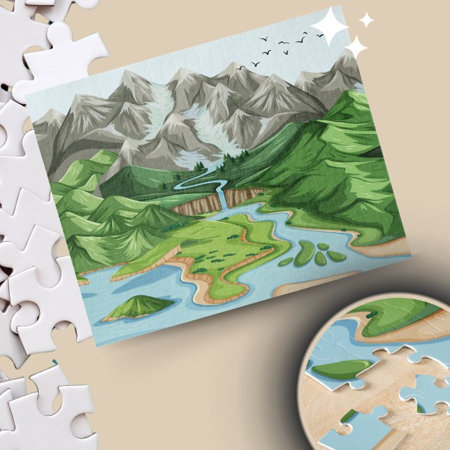 Nature Minimalist Jigsaw Puzzle | Gift for Family (Nature Minimalist Jigsaw Puzzle | Handcrafted, Eco-Friendly Gift for Birthdays, Anniversaries)