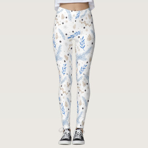 Nature Modern Botanical Christmas Holiday Gift Leggings