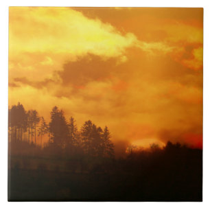 NATURE MORNING SUNRISE CERAMIC TILE