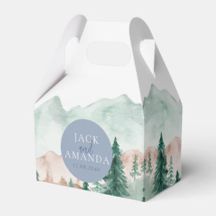 Nature Mountain Forest Wedding Favour Box