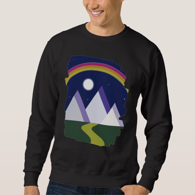 Nature Nightscape Moonbow Sweatshirt (Front)