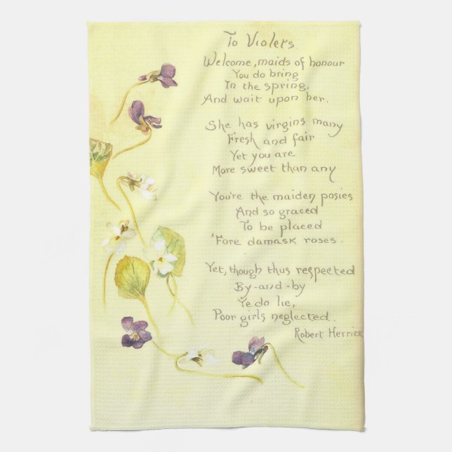 Nature Notes by Edith Holden Tea Towel (Vertical)