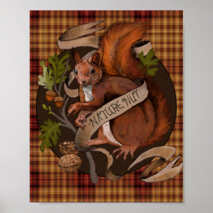 Nature Nut Squirrel Poster