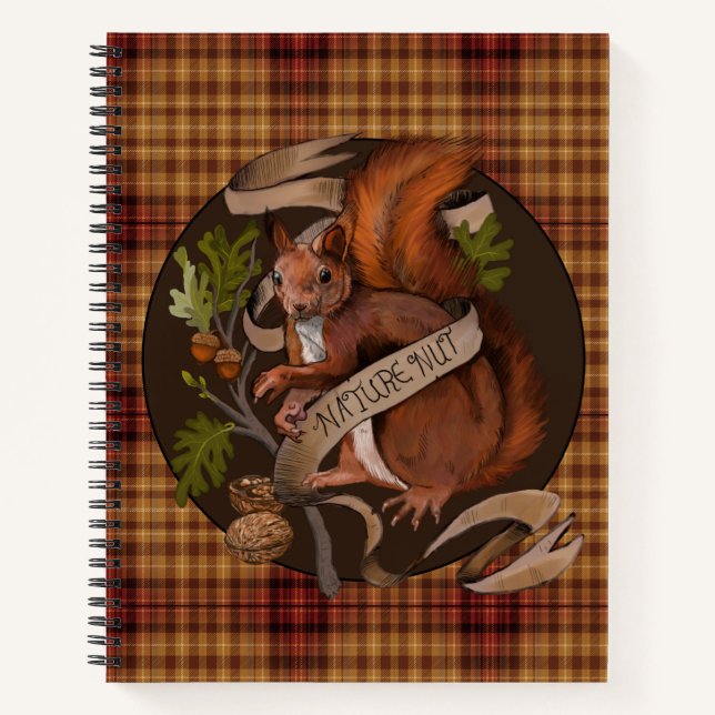 Nature Nut Squirrel sketchbook Notebook (Front)