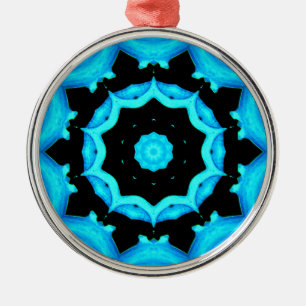 NATURE OCEAN BLUE METAL ORNAMENT