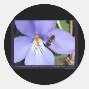 Nature Of Love Birds-Foot Violet Classic Round Sticker