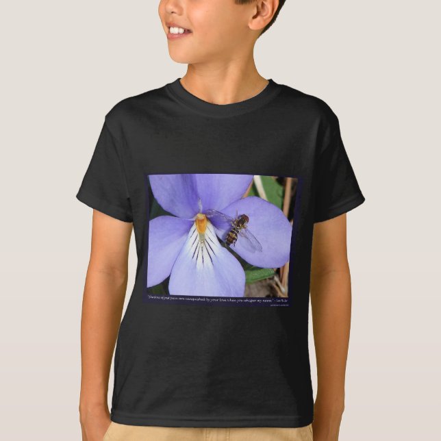 Nature Of  Love Birds-Foot Violet T-Shirt (Front)