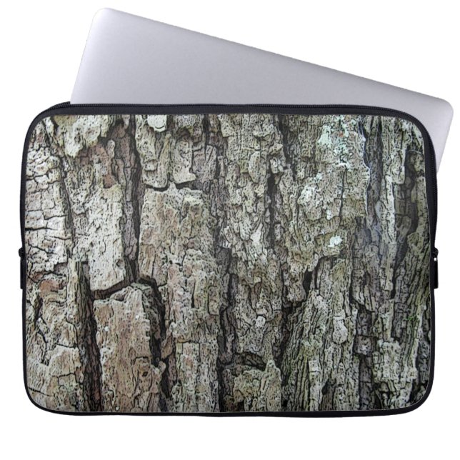 Nature Old Pine Tree Bark Laptop Sleeve (Front)