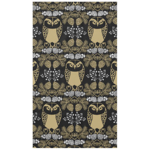 Nature Owl Folk Art Tablecloth