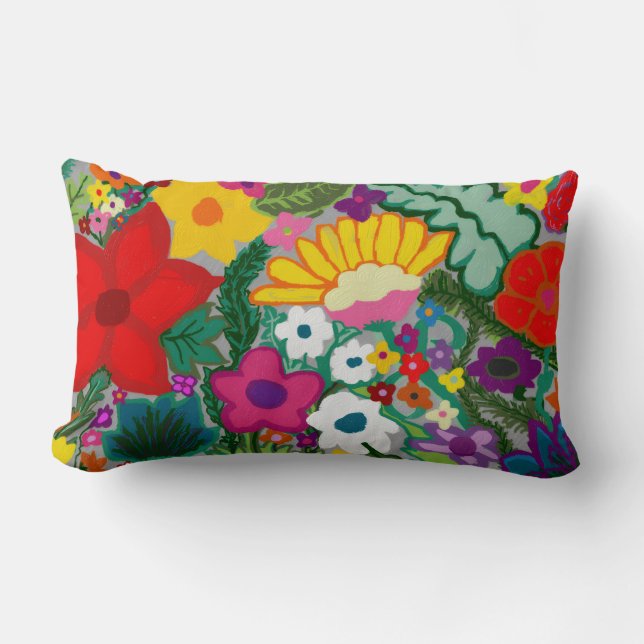 nature paint style lumbar cushion (Front)